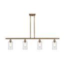 Clymer Island Light shown in the Brushed Brass finish with a Clear shade