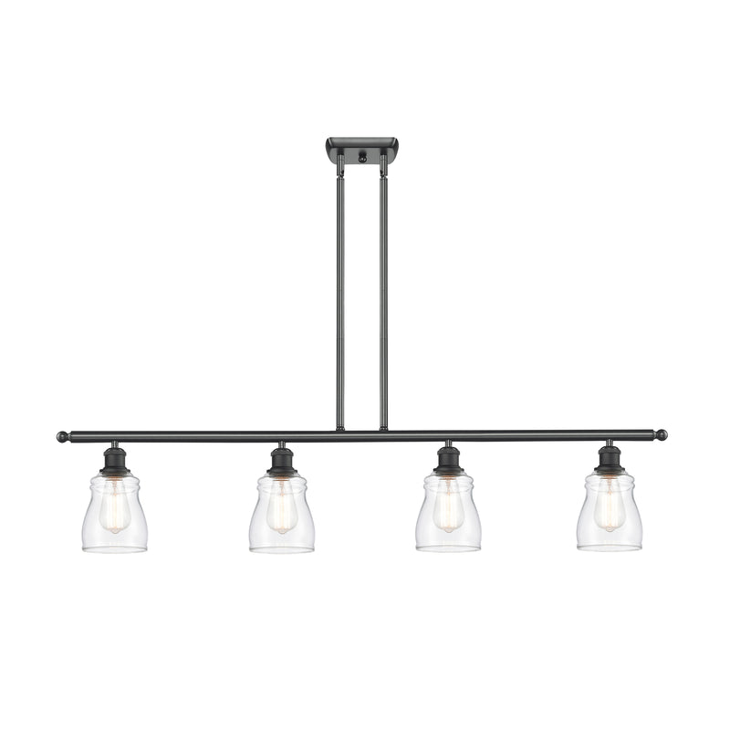 Ellery Island Light shown in the Matte Black finish with a Clear shade