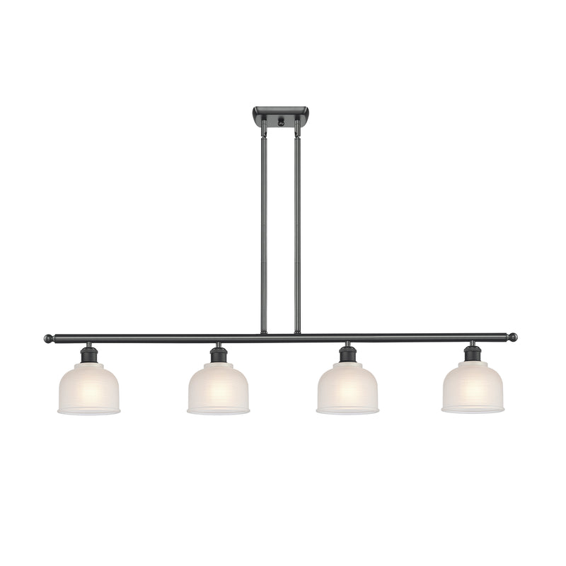 Dayton Island Light shown in the Matte Black finish with a White shade