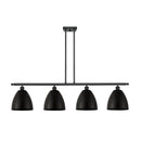 Ballston Dome Island Light shown in the Matte Black finish with a Matte Black shade