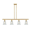 Hanover Island Light shown in the Satin Gold finish with a Fishnet shade