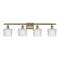 Niagra Bath Vanity Light shown in the Antique Brass finish with a Clear shade