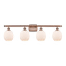 Belfast Bath Vanity Light shown in the Antique Copper finish with a Matte White shade