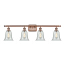 Hanover Bath Vanity Light shown in the Antique Copper finish with a Fishnet shade