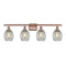 Eaton Bath Vanity Light shown in the Antique Copper finish with a Clear shade