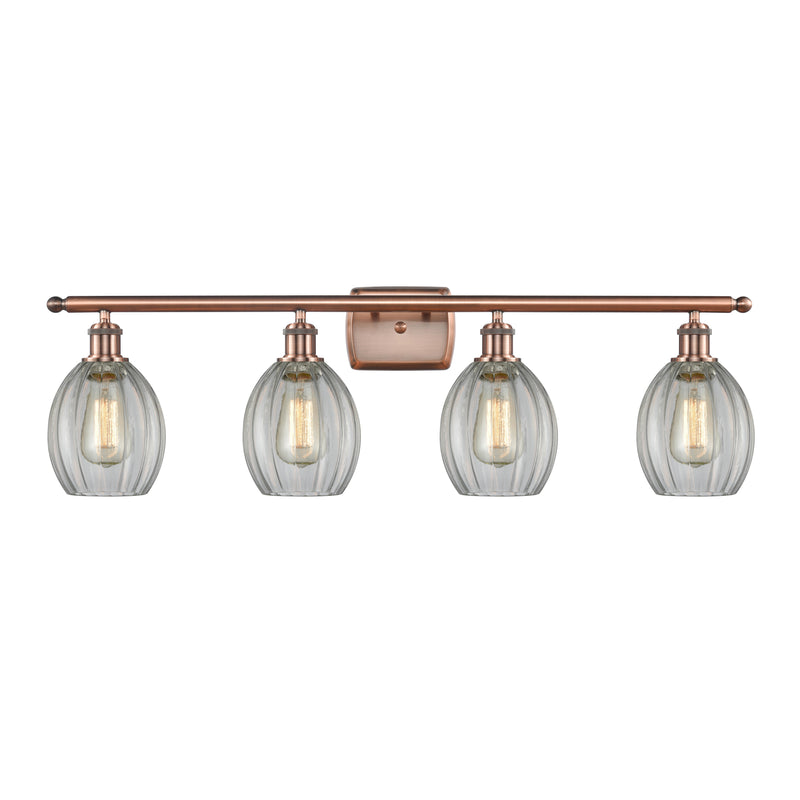 Eaton Bath Vanity Light shown in the Antique Copper finish with a Clear shade