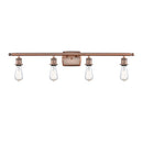 Bare Bulb Bath Vanity Light shown in the Antique Copper finish