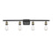 Bare Bulb Bath Vanity Light shown in the Black Antique Brass finish