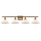 Orwell Bath Vanity Light shown in the Brushed Brass finish with a Matte White shade