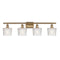 Niagra Bath Vanity Light shown in the Brushed Brass finish with a Clear shade