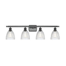 Castile Bath Vanity Light shown in the Matte Black finish with a Clear shade