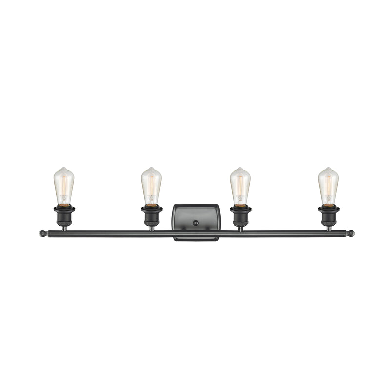 Innovations Lighting Bare Bulb 4 Light Bath Vanity Light Part Of The Ballston Collection 516-4W-BK-LED