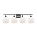 Athens Bath Vanity Light shown in the Oil Rubbed Bronze finish with a Matte White shade