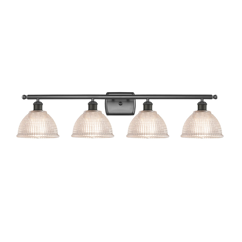 Arietta Bath Vanity Light shown in the Oil Rubbed Bronze finish with a Clear shade