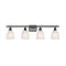 Brookfield Bath Vanity Light shown in the Oil Rubbed Bronze finish with a White shade