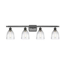 Brookfield Bath Vanity Light shown in the Oil Rubbed Bronze finish with a Clear shade