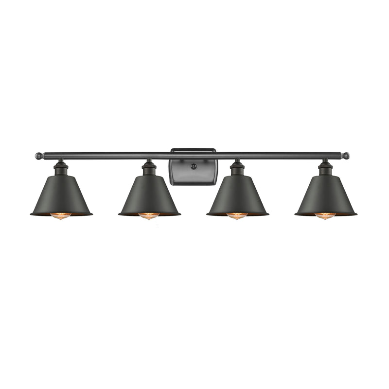 Smithfield Bath Vanity Light shown in the Oil Rubbed Bronze finish with a Oil Rubbed Bronze shade