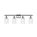 Candor Bath Vanity Light shown in the Polished Chrome finish with a Clear Waterglass shade