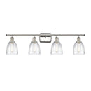 Brookfield Bath Vanity Light shown in the Polished Nickel finish with a Clear shade