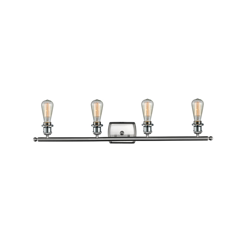 Innovations Lighting Bare Bulb 4 Light Bath Vanity Light Part Of The Ballston Collection 516-4W-SN-LED