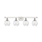 Waverly Bath Vanity Light shown in the White and Polished Chrome finish with a Clear shade