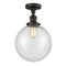 Beacon Semi-Flush Mount shown in the Oil Rubbed Bronze finish with a Seedy shade