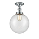 Beacon Semi-Flush Mount shown in the Polished Chrome finish with a Seedy shade