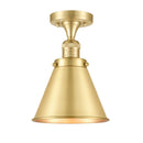 Appalachian Semi-Flush Mount shown in the Satin Gold finish with a Satin Gold shade