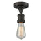 Bare Bulb Semi-Flush Mount shown in the Oil Rubbed Bronze finish