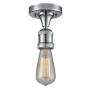 Bare Bulb Semi-Flush Mount shown in the Polished Chrome finish