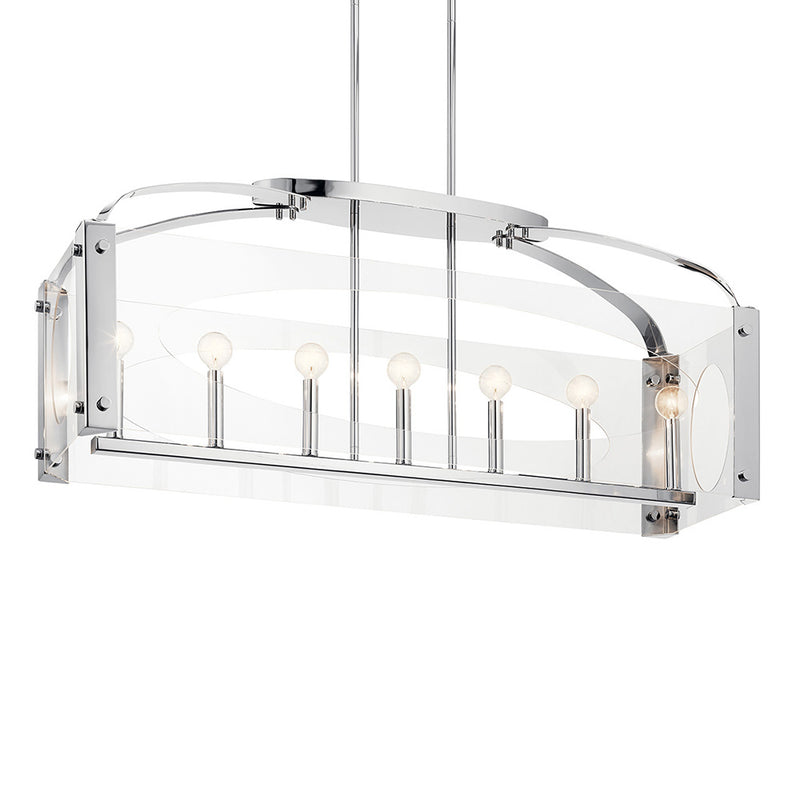 Kichler Pytel 7 Light Linear Chandelier Chrome 52023CH