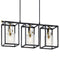 Kichler Kitner 3 Light Linear Chandelier Black 52033BK