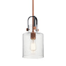 Kichler Kitner 7" 1 Light Pendant Antique Copper 52035ACO