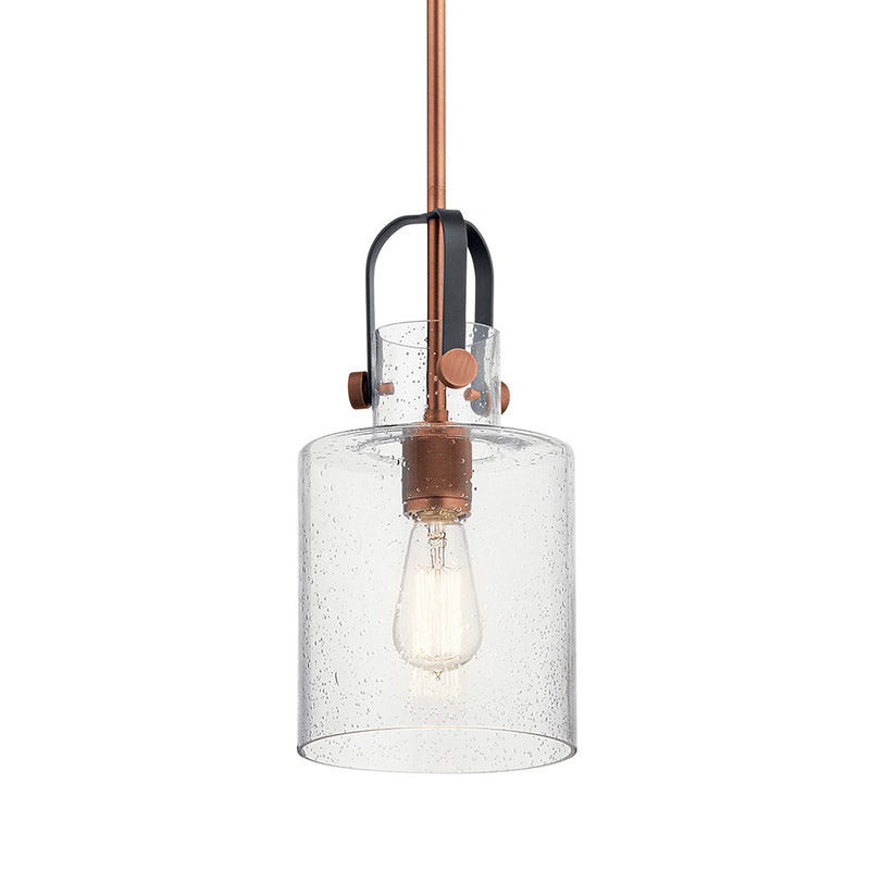 Kichler Kitner 7" 1 Light Pendant Antique Copper 52035ACO