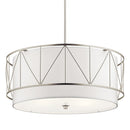 Kichler Birkleigh 11.5" 4 Light Pendant with Satin Etched Glass Satin Nickel 52072SN