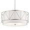 Kichler Birkleigh 11.5" 4 Light Pendant with Satin Etched Glass Satin Nickel 52072SN