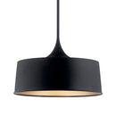 Kichler Elias 15.25" 1 Light Convertible Pendant Black 52097BK