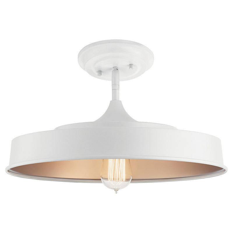 Kichler Elias 16" 1 Light Semi Flush White 52098WH