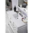 James Martin Brookfield 48" Bright White Single Vanity with 3 cm Classic White Quartz Top 147-V48-BW-3CLW