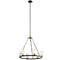 Kichler Mathias 23" 6 Light Chandelier with Clear Ribbed Glass Olde Bronze 52107OZ