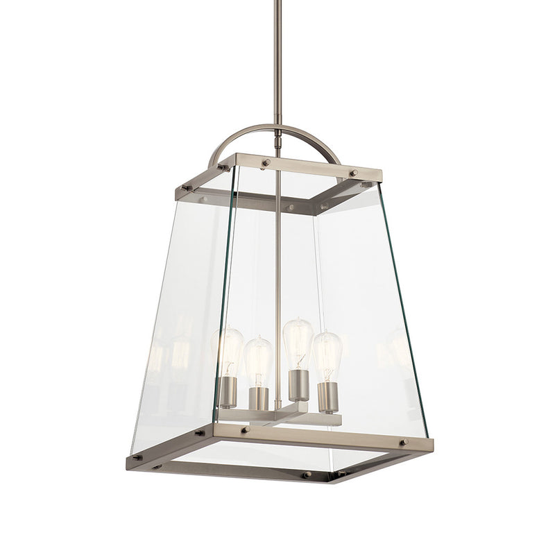 Kichler Darton 25.75" 4 Light Large Foyer Pendant with Clear Glass Classic Pewter 52124CLP