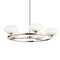 Kichler Pim 40" 5 Light Round Chandelier with Satin Etched Cased Opal Glass Polished Nickel 52223PN