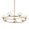 Kichler Pim 40" 7 Light Round Chandelier with Satin Etched Cased Opal Glass Fox Gold 52225FXG