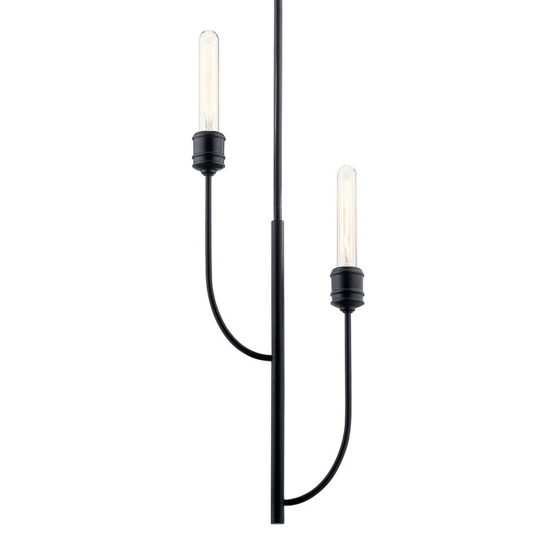 Kichler Hatton 2 Light Pendant Black 52258BK