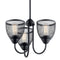 Kichler Voclain 12.5" 3 Light Convertible Chandelier and Semi Flush Black 52268BK