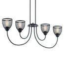 Kichler Voclain 4 Light Linear Chandelier Black 52273BK