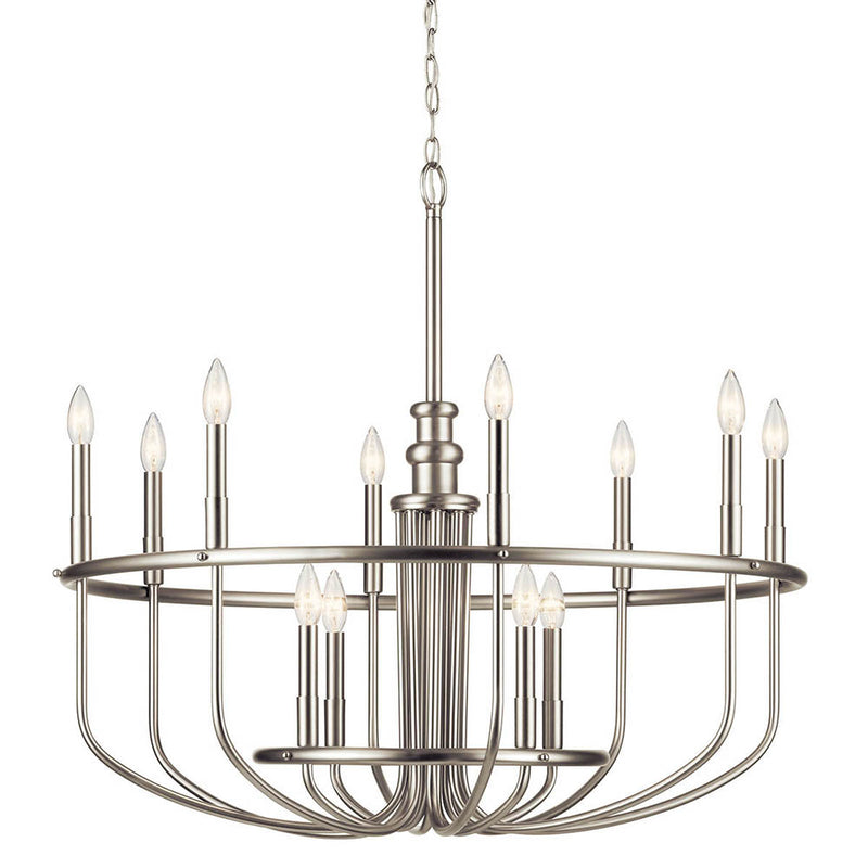 Kichler Capitol Hill 30.75" 12 Light Chandelier Brushed Nickel 52305NI