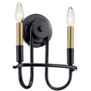 Kichler Capitol Hill 10.75" 2 Light Wall Sconce Black 52308BK