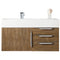 James Martin Mercer Island 36" Single Vanity Latte Oak with Glossy White Composite Top 389-V36-LTO-A-GW