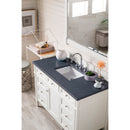 James Martin Brittany 48" Bright White Single Vanity with 3 cm Charcoal Soapstone Quartz Top 650-V48-BW-3CSP